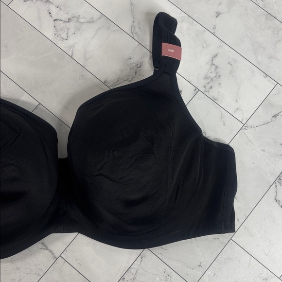 NWT Cacique Lane Bryant Womens Bra Black Lightly Lined Balconette UNDERWIRE 42D - Picture 3 of 11